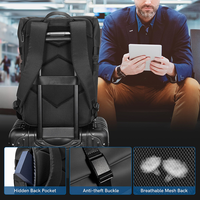 Sac à dos pour ordinateur portable 15 pouces pour homme, personnalisable avec logo, résistant à l'eau, idéal pour le travail, les trajets quotidiens et les voyages de loisirs
