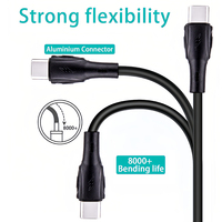 Prix usine 3A 2A câble de données téléphone portable 1M Android souple TPE Silicone câble USB charge rapide type-c USB C câbles de chargeur