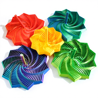 Jouet promotionnel de décoration de bureau, étoile sensorielle 3D imprimée, spirale rotative avec poignée pour soulager le stress
