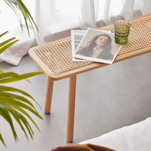 <span class=keywords><strong>Banc</strong></span> long convertible réglable en <span class=keywords><strong>bois</strong></span> massif, style moderne et simple, pour salle à manger, chambre ou entrée, en chêne - Product Image 2