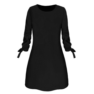 2019 más nuevo de Turquía ropa islámica musulmana de Color sólido diseño Abaya vestido largo - Product Image 5