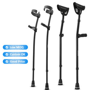 عكازات الكوع من HEALTHBAZAAR بارتفاع قابل للتعديل من 38 إلى 48 بوصة مقابض يد مريحة بدون خطوات عكازات الساعد معاقة - Product Image 4