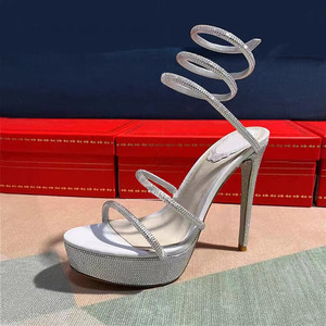 Sandales Peep Toe à Plateforme Tendance avec Lanières Personnalisées à la Cheville et Lacets, Talons Hauts pour Femmes - Product Image 3