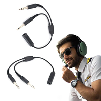 Adaptateur pour casque Airbus 7.1mm Dual Plug Aviation Headphone Cable Mili[tary] Brand New Condition 2 1 DC Output Adapter