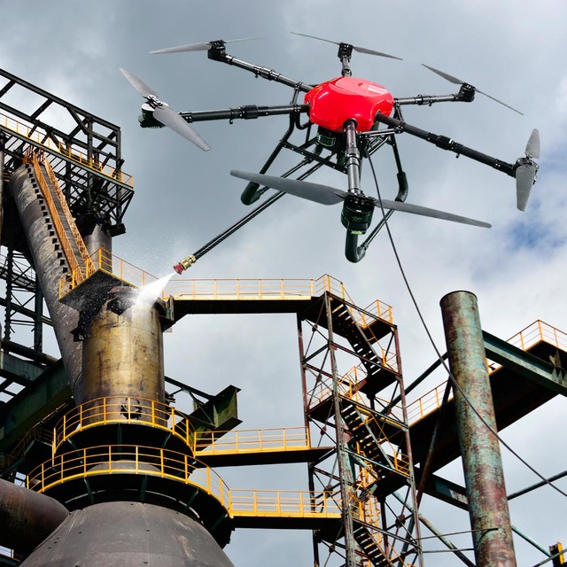 New Condition Automated Cleaning Drone for High Rise Building Effective Solar Exterior Cleaning Drone