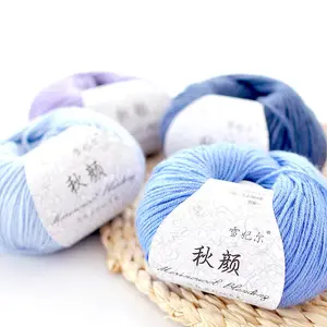 Whosale 5/8NM 50% merino wool yarn 50% anti-pilling acrylic wool blended fancy crochet yarn