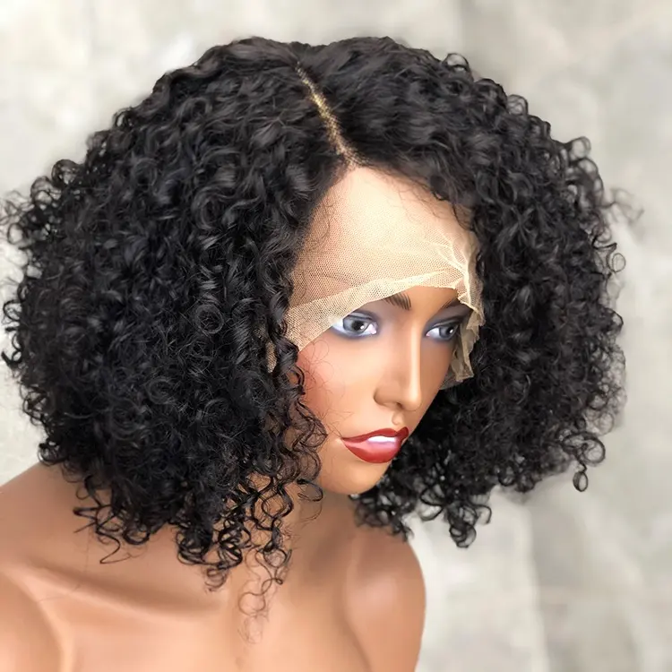 12a C Part 13x4 Pixie Curls Wig Brazilian Pixie Curl Super Double Drawn Hair Pre Plucked Bob Lace Frontal Pixie Curls Wig