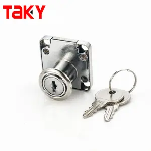 2 Pcs Zinc Alloy Drawer Lock Office Security Lock 16mm Lock With 4 Keys  Metal Cabinet Lock For Locking Three Cupboard Drawers At The Same Time  (black)