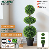 Arbre Topiaire Bougainvillea Triple Boule Presque Naturel, Artificiel, Écologique et Durable, pour Intérieur/Extérieur, Idéal pour Anniversaire