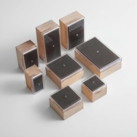 Material de espuma doble para sellos al por mayor, sello de madera rectangular cuadrado para uso en oficina, sello flash DIY