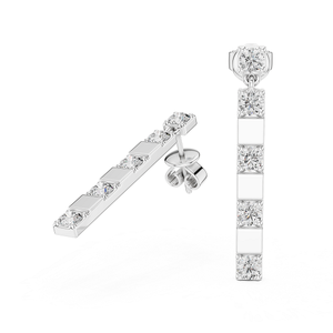 Boucles d'oreilles en diamant de culture, argent sterling 925, bijoux élégants et étincelants pour femmes, pour mariage, fête et anniversaire - Product Image 1