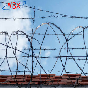 <span class=keywords><strong>ลวดหนาม</strong></span>เหล็กชุบสังกะสีขนาดเส้นผ่านศูนย์กลาง2.5มม. ยาว500เมตรเคลือบพีวีซีทนทานต่อการก่อสร้างป้องกันการกัดกร่อน - Product Image 1