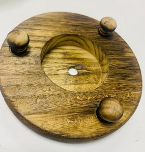 <span class=keywords><strong>Cloche</strong></span> <span class=keywords><strong>en</strong></span> <span class=keywords><strong>verre</strong></span> transparent avec poignée supérieure et base <span class=keywords><strong>en</strong></span> bois brun, vente <span class=keywords><strong>en</strong></span> gros, personnalisable - Product Image 2
