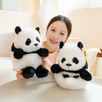 Peluche Panda Brodé Adorable, Doux et Moelleux, Anti-Stress, Décoration de Canapé, Cadeau d'Anniversaire pour Enfants, en Polyester