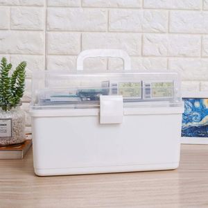 Caja de Almacenamiento Multiusos de Tres Capas, Organizador de Artículos Diversos, Caja de Medicamentos, Botiquín de Primeros Auxilios Familiar, Kit de Medicina para el Hogar - Product Image 5