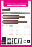 Kit d'éclairage LED ambiant pour voiture gravé au laser effet bois, 64 couleurs, pour Volkswagen Passat B8 2017-2021, éclairage intérieur