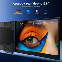 Solution tout-en-un : Écran triple 15,6 pouces pour ordinateur portable, double 1080P IPS FHD, compatibilité étendue pour ordinateurs portables de 13 à 17,3 pouces, prix usine