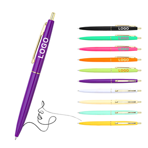 Elegant Pressed ABS Plastic Ball Pen 1.0mm Smooth Writing Custom Printed Logo Low Price Hotel Stationery Promotional Gift Pen - Product Image 1