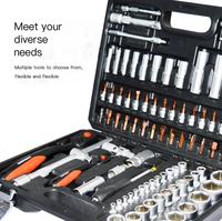 Juego de herramientas manuales profesional de 94 Uds., llave de vaso de reparación de automóviles de alta calidad con estuche rígido, soporte OEM personalizado