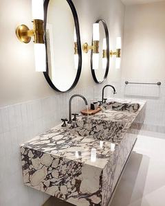 Grosir Calacatta Viola Marble <span class=keywords><strong>Vanity</strong></span>, harga pabrikan langsung untuk dekorasi kamar mandi Hotel curah - Product Image 3