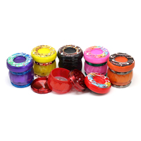 Broyeur à herbes manuel en alliage de zinc 73 mm, design donut coloré, 4 couches, logo personnalisé, accessoires pour fumeurs