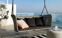 Chaise d'extérieur, personnalisée, de luxe moderne, balançoire de patio, double œuf, rotin, pour loisirs