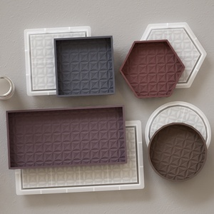 <span class=keywords><strong>Moule</strong></span> en <span class=keywords><strong>silicone</strong></span> pour pot de fleurs, plateau de rangement, <span class=keywords><strong>moule</strong></span> d'impression en ciment de gypse DIY pour lève-tôt, vente en gros - Product Image 3