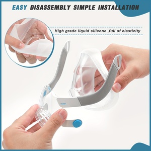 2 Stück Medium Res Med Air Fit F20 Kissen ersatz, Silikon-Vollgesichts-CPAP-Kissen verbessern Ihren Schlaf gut - Product Image 3