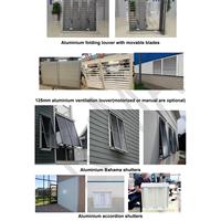 Volet pare-soleil architectural en aluminium, volet anti-ouragan Bahama, volet pliant anti-tempête, volet aérodynamique, lamelle décorative de façade