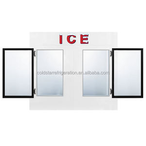 Indoor Outdoor Bagged Ice Storage Bin Large Fan Cooling Single-Temperature <b>Freezer</b> with Digital Control for Gas Station - Product Image 5