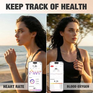 Bague connectée en acier inoxydable avec procédé de coulée de colle, moniteur de fréquence cardiaque, suivi du sommeil, tracker d'activité, étanche et rechargeable - Product Image 3