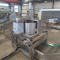 Ligne de production de chips de pommes de terre entièrement automatique en acier inoxydable avec mélangeur et friteuse, machine industrielle à haute productivité
