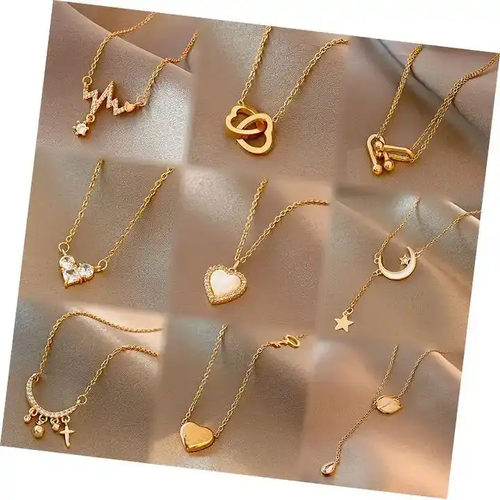 Custom Groothandel Vlinder Parel Letter Initial Rvs Gold Zirkoon Hart Star Moon Kettingen Sieraden Vrouwen