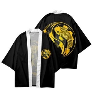 Kimono <span class=keywords><strong>japonais</strong></span> pour <span class=keywords><strong>homme</strong></span>, peignoir samouraï, impression 3D, motif <span class=keywords><strong>traditionnel</strong></span>, veste décontractée ample et fine, cardigan kimono asiatique - Product Image 5
