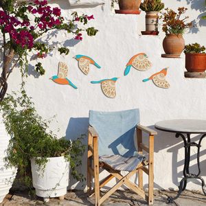 Décoration murale en bois en forme d'oiseaux, plusieurs pièces, décoration rustique pour la maison, cadeau - Product Image 1