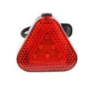 Feu arrière triangulaire pour vélos et VTT, 6 LED, alimenté par batterie, équipement de conduite nocturne
