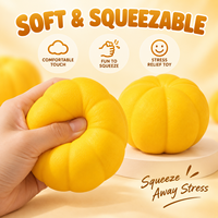 Jouet Squishy Mini Citrouille en PU Souple à Remontée Lente Anti-Stress avec Boîte de Présentation pour Vente en Gros