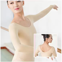 2025 MS00065 gros chair brillant Nylon Spandex à manches longues avec cordon de serrage avant justaucorps filles formation body Dancewear