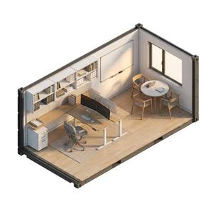 Maison préfabriquée en conteneur, bureau portable, cabine pour la construction, poste de sécurité, hébergement temporaire, bâtiment modulaire - Product Image 2
