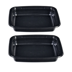 CPET recyclé ovable 2 compartiments scellant emballage alimentaire jetable compagnie aérienne conteneur CPET avec film anti-buée - Product Image 5