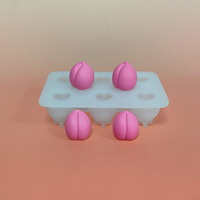 Moule à gâteau en silicone en forme de fruit 3D, pêche, mangue, peut être utilisé pour le pudding, le mousse au chocolat, le gâteau, la crème glacée, outils