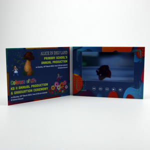 Cartes d'invitation professionnelles avec écran LCD IPS <span class=keywords><strong>7</strong></span> pouces, fonction de lecture vidéo et d'images, pour messages préenregistrés, publicité et musique sur papier - Product Image 4