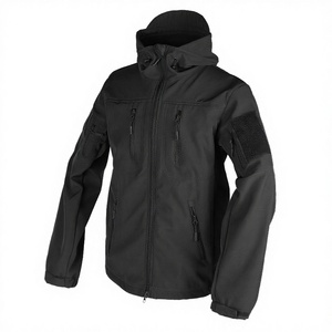 New Winter Casual Waterproof Zipper Windbreaker Outdoor Coat Multi-Pocket Hooded Bonded High Quality <b>Fleece</b> Softshell <b>Jacket</b> Men - Product Image 3