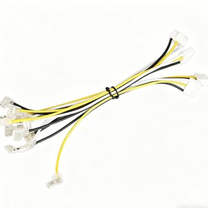 Faisceau de câbles avec connecteur JST à 3 broches et connecteurs de borne transparents en forme de L pour bande LED, réfrigérateur et appareils électroménagers - Product Image 1