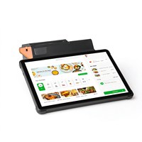Système de caisse enregistreuse Android 11 pouces avec imprimante thermique intégrée, lecteur de codes-barres, NFC et double SIM 4G