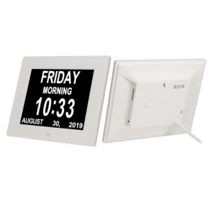 High quality Non-Abbreviated Day smart table Digital world Calendar Day clock table top clock