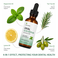 Sérum buccal pour adultes OEM, complément alimentaire, saveur menthe, 60 ml, gouttes liquides buccales pour une haleine fraîche et le confort des gencives