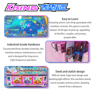เครื่องเกมอาร์เคดหน้าจอ HD ขนาดใหญ่ยอดนิยม Kising สำหรับ 7 ผู้เล่น เกมเดิมพันปลาฉลาม พร้อมช่องใส่เหรียญและตู้จ่ายตั๋ว - Product Image 5