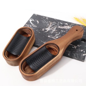 <b>Cheese</b> Grater With Wooden Box Stainless Steel Blade Multi Functional For <b>Cheese</b> Fruit Vegetable Shredding - Product Image 2