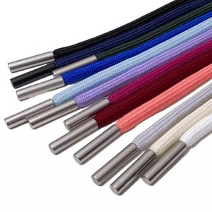 4 mức độ bền màu mềm dây rút dây kết thúc mũ tùy chỉnh tái chế Polyester <span class=keywords><strong>drawcord</strong></span> với nhựa lời khuyên cho Quần bơi - Product Image 3